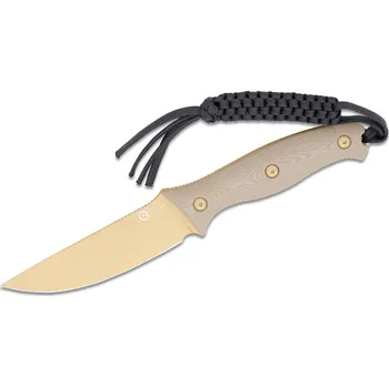 kapesní nůž CIVIVI Tan G10 rukojeť Desert Tan Stonewashed Nitro-V čepel s 1 ks černou šňůrkou, černé Kydex pouzd