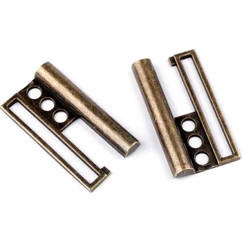 Galanterie Kovová spona na kabáty, bundy, průvlek 50 mm, barva 5 staromosaz