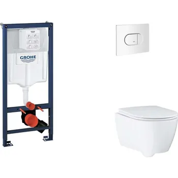 Klozet GROHE - Rapid SL Set předstěnové instalace, klozetu, sedátka SoftClose a tlačítka Arena Cosmopolitan, alpská bílá SANI11BB3132