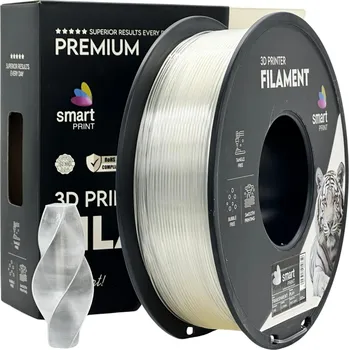 3D tisk Smart Print Filament PLA+ transparentní 1.75mm 1kg