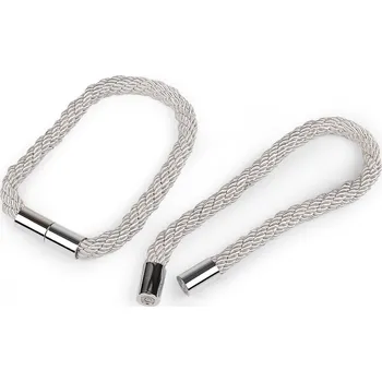 Uchycení záclony a závěsu Dekorační úvaz / šňůra na závěsy s magnetem Varianta: 1 Off White, Balení: 2 ks