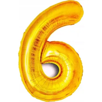 Balónek Fóliový balónek Go-Party BCF-955-6 zlatá číslice 6, 81 cm (32")