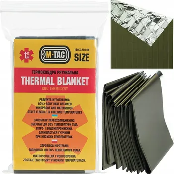 Vybavení pro přežití Záchranná termo deka fólie NRC M-Tac Olive 160 x 210 cm