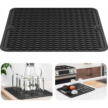Odkapávač na nádobí ODKAPÁVACÍ PODLOŽKA NA NÁDOBÍ SILIKONOVÁ 40 x 50 cm SKLÁDACÍ PODLOŽKA NA NÁDOBÍ