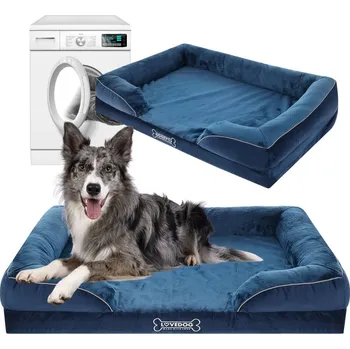 Pelíšek pro psa Lovedog ortopedické pelíšek pro psa, modré, 90 cm x 60 cm