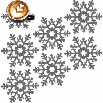 Podtácek Filcové podtácky pod hrnek šedé 13,5 cm 6 ks