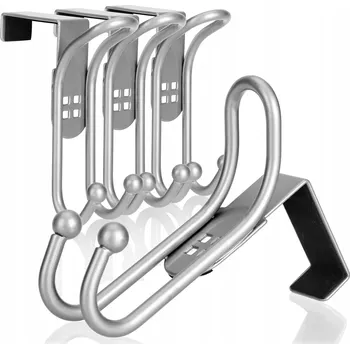 Obraz HACZYKI PODWÓJNE DO DRZWI KOVOVÉ, ODOLNÉ, UNIVERZÁLNÍ, 4 KUSY