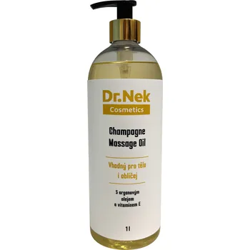 Masážní přípravek Dr.Nek Cosmetics masážní olej champagne s pumpičkou 1l