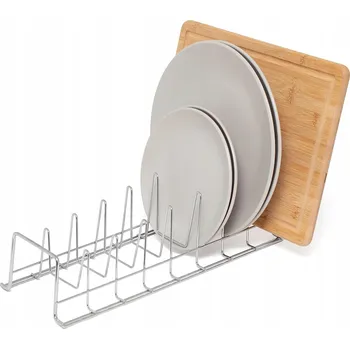 Odkapávač na nádobí ODKAPÁVAČ NA NÁDOBÍ, STOJAN NA TALÍŘE, PÁNVE A POKLICE - STŘÍBRNÝ