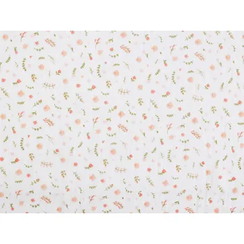 Mušelín / dvojitá gázovina květinky, barva bílá