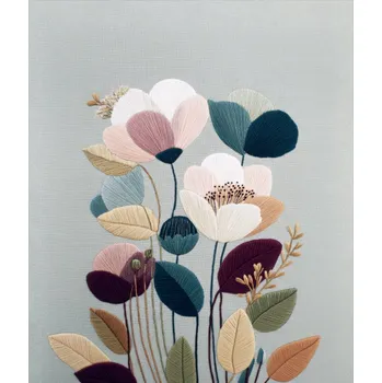 Počesaná teplákovina Takoy PANEL 360g imitace výšivky potisk Love me