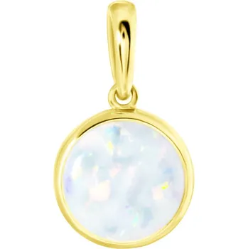 Přívěsek GEMMAX Zlatý přívěsek s opálem – zlatý šperk ryzosti 585/1000 v Dárkovém balení s Certifikátem GLPYO-02321