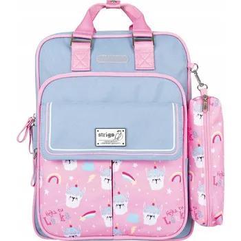 Školní batoh Školní batoh vícekomorový Strigo, odstíny šedé a stříbrné, růžový, 24 l