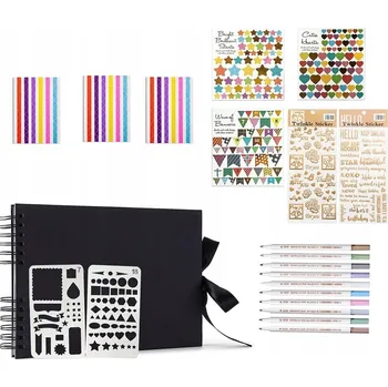 Fotoalbum ALBUM NA ZDJĘCIA DO SAMODZIELNEGO OZDOBIENIA DIY 80 STRAN SADA TUŽEK