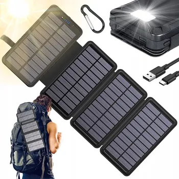 Powerbanka SOLÁRNÍ POWERBANKA 26800MAH UNIVERZÁLNÍ SE 3 USB A VÝSTUPY A LED SVÍTILNOU