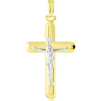 Přívěsek GEMMAX Velký zlatý přívěsek Ježíš na kříži GUPCN-03404 Zlatá