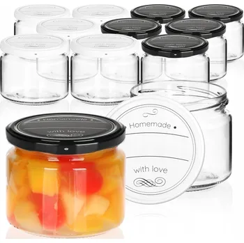 Sklenice 12 x SKLENICE WEKOVÉ 330 ml SKLENIČKY NA ZAVAŘENINY PODZIMNÍ DŽEMY DROBY