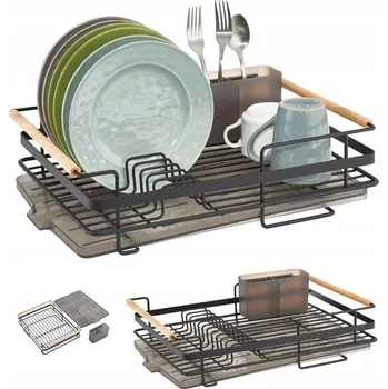 Organizace kuchyně ODKAPÁVAČ NA NÁDOBÍ S TÁCEM, ORGANIZÉR, KOVOVÝ