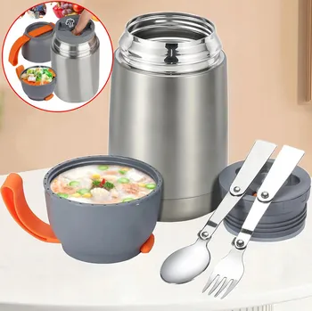 Termoska STALOWY TERMOSKA NA ZUPĘ I OBIAD 650ML TERMO NÁDOBA PREMIUM