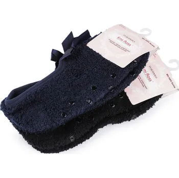 pracovní ponožka Dámské / dívčí froté balerínky s protiskluzem Emi Ross Varianta: 2 (vel. 35-38) mix, Balení: 2 pár