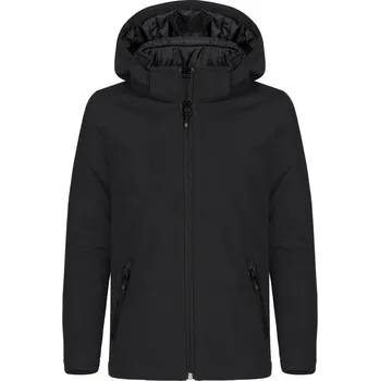 CLIQUE Bunda s kapucí Padded Hooded Junior, softshellová, zateplená, dětská COT670906002y9-black Černá 150-160