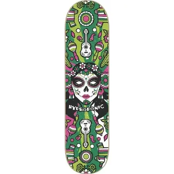 Skateboard Hydroponic Mexican Skull 2.0 Skate Deska (8"|Green Catrina)