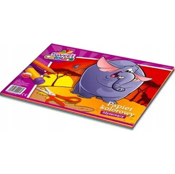 Papír BAREVNÝ PAPÍR na vystřihování Na scrapbooking Lesklý A4 8 listů MIX