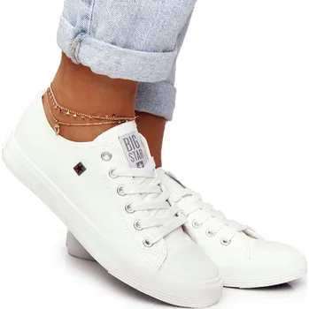 Dámské tenisky Dámské tenisky celobílé z ekokůže klasické nízké Big Star V274869 velikost 41