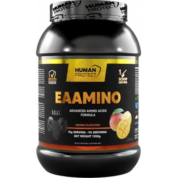 Aminokyselina EAA Aminokyseliny Human Protect Prášek 1350 g Mango bez lepku bez laktózy