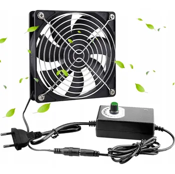 Vzduchotechnika VÝKONNÝ VENTILÁTOR TICHÝ CHLADÍCÍ S REGULACÍ RYCHLOSTI 120mm