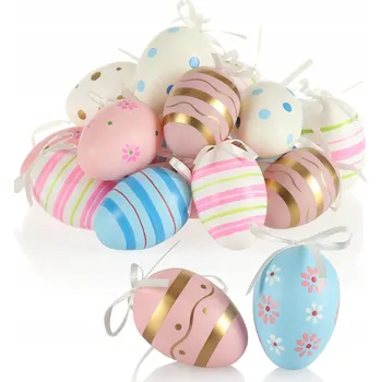 Velikonoční dekorace 18x KRASLICE VELIKONOČNÍ VAJÍČKA DEKORACE Velikonoce VAJÍČKA K ZAVĚŠENÍ