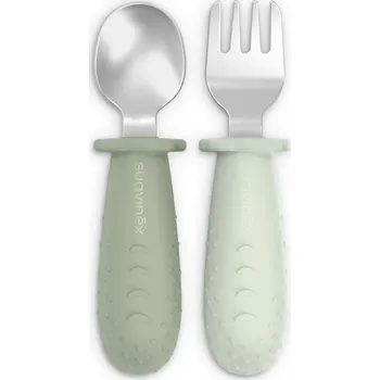 SUAVINEX | Lžička a vidlička COLOUR ESSENCE - zelená