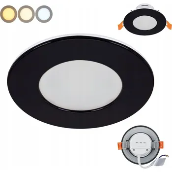 Stropní vestavné svítidlo Struhm 7 W, LED, černé