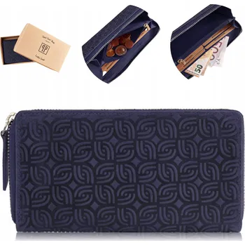 Peněženka Paolo Peruzzi dámská peněženka z pravé kůže modrá