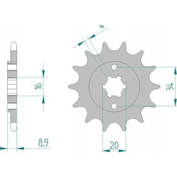 Nářadí na motocykly 21300-13 PŘEDNÍ ROZETA MOTO. OCELOVÁ AFAM