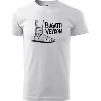 Pánské tričko Bugatti vejron - Triko extra velké (5-8XL) - 8XL ( Bílá )