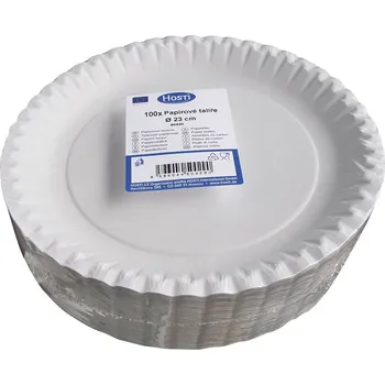 Talíř papírové talíře mělké 23cm v balení 10ks