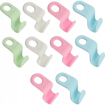 Věšák 10 ks věšáky háčky svorek Skříňka Úspora místa Věšáky skříňka Mix