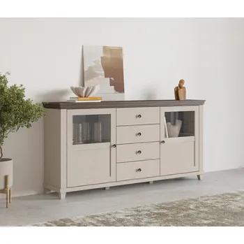 Komoda Komoda Evora 1 béžová / dub dunin – elegantní klasika do interiéru