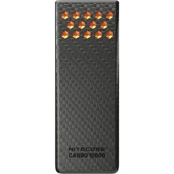 Powerbanka Powerbank Nitecore CARBO 10000 GEN2 (30W, 10000 mAh), černo-oranžová