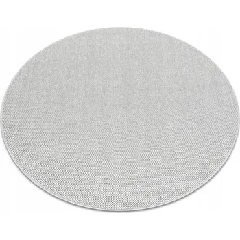 Koberec Koberec SALON TERASA stříbrný smyčkový měkký vnitřní i venkovní kulatý 200 cm