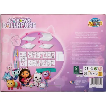 kreativní sada Gabby's Dollhouse ZESTAW PISAKÓW VE SPREJI PŘÍSLUŠENSTVÍ DÁREK PRO DĚTI