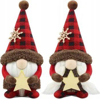 Vánoční dekorace ZIMNÍ SKŘÍTEK 2x VÁNOČNÍ SKŘÍTEK DEKORACE VÁNOCE SVÁTKY GNÓM