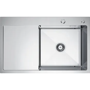 Granitový dřez Jednokomorový dřez VELAZO. ocel stříbrný