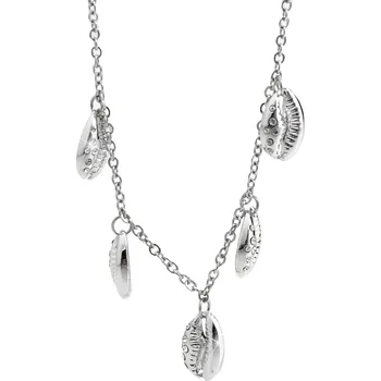 Módní doplněk JSB bijoux s.r.o. Náhrdelník z bižuterní slitiny pět mušlí zdobených krystaly Swarovski Crystal