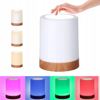 Lampička LED NOČNÍ LAMPA , DOTYKOVÁ, STMÍVATELNÁ, NOČNÍ LAMPA , DOBÍJECÍ, 6 BAREV