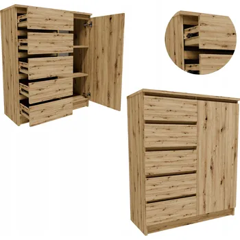Komoda Komoda Matkam 80 x 35 x 97 cm dub artisan matný