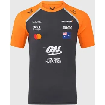 Castore Týmové tričko McLaren F1 s logy sponzorů Oscar Piastri tmavě šedé Velikost: XL