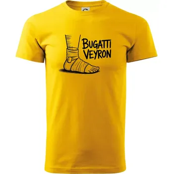 Bugatti vejron - Triko extra velké (5-8XL) - 7XL ( Žlutá )