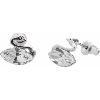 Módní doplněk JSB bijoux s.r.o. Náušnice puzety z bižuterní slitiny labuť s navetou Swarovski Crystal